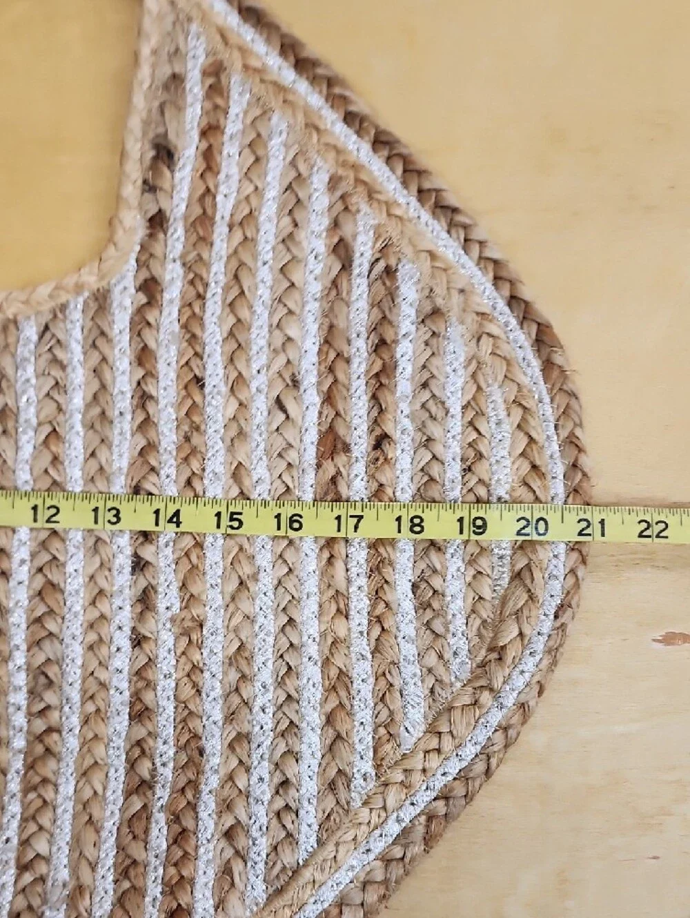 Handwoven Straw Shoulder Tote Bag Boho Beach Resort Natural Tan OS